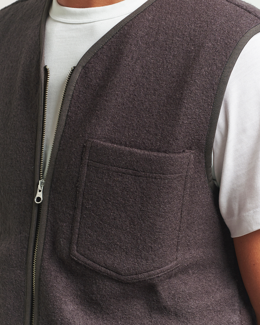 Homme | Manteaux Et Vestes | Samsøe Samsøe | Hannes Boiled Wool Vest Turkish Coffee