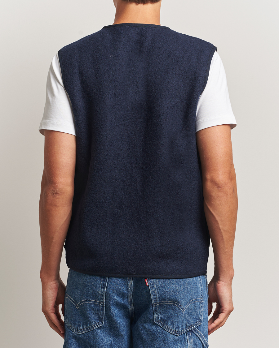 Homme | Manteaux Et Vestes | Samsøe Samsøe | Hannes Boiled Wool Vest Salute Navy