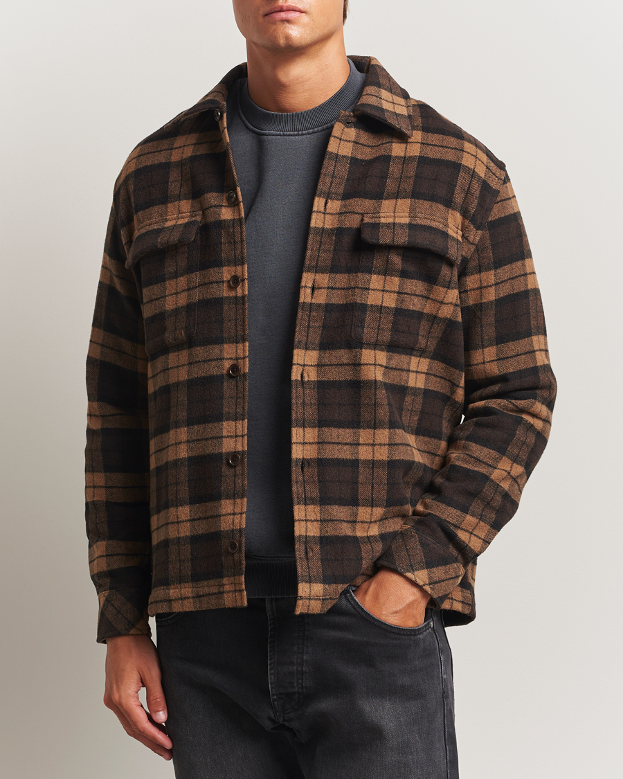 Homme | Chemises | Samsøe Samsøe | Castor Checked Overshirt Turkish Coffee
