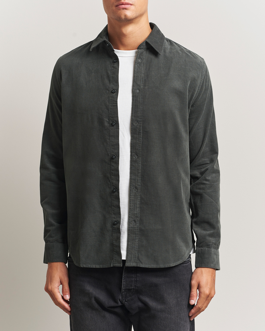 Homme | Chemises | Samsøe Samsøe | Liam Baby Cord Shirt Black Oyster