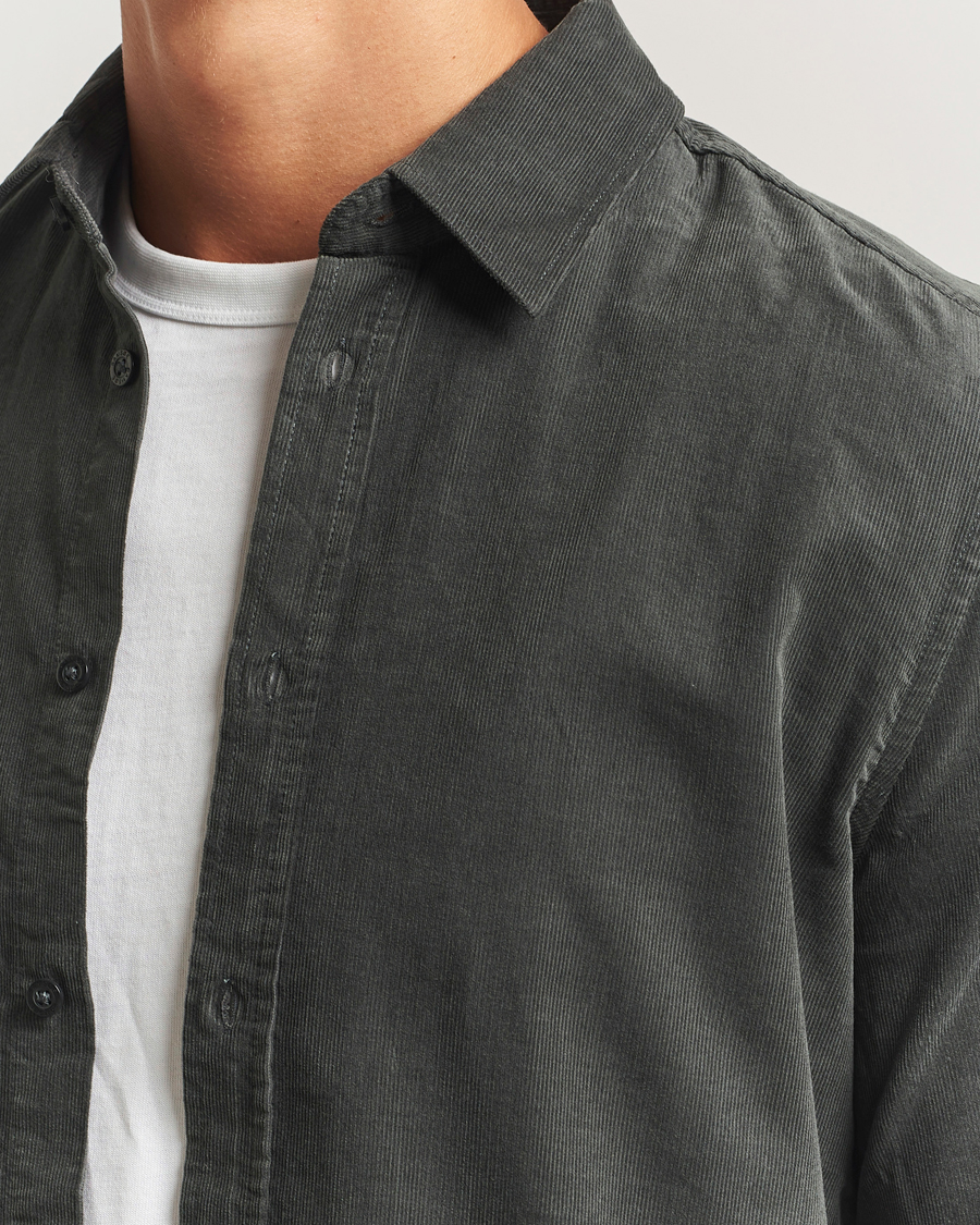 Homme | Chemises | Samsøe Samsøe | Liam Baby Cord Shirt Black Oyster