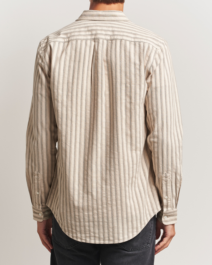 Homme | Chemises | Samsøe Samsøe | Liam Striped Shirt Canteen Green