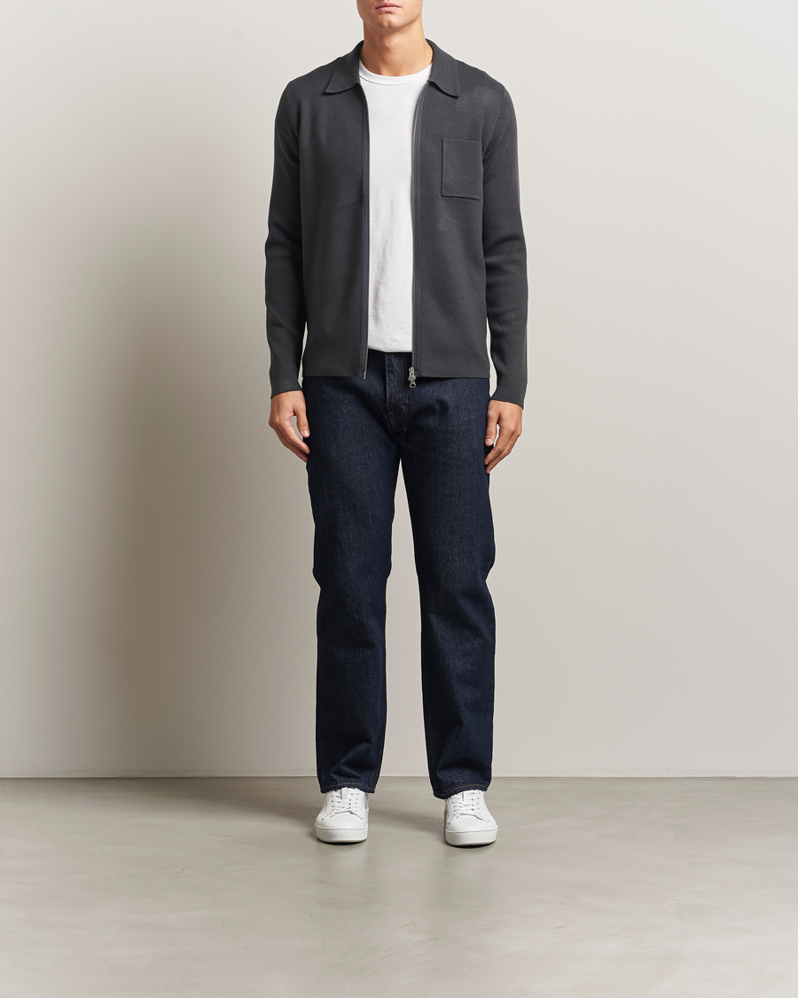 Homme | Pulls Et Tricots | Samsøe Samsøe | Guna Full Zip Black Oyster
