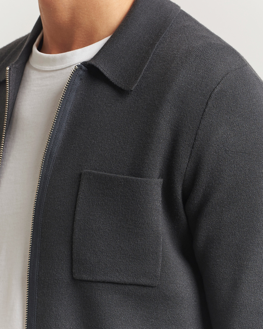 Homme | Pulls Et Tricots | Samsøe Samsøe | Guna Full Zip Black Oyster