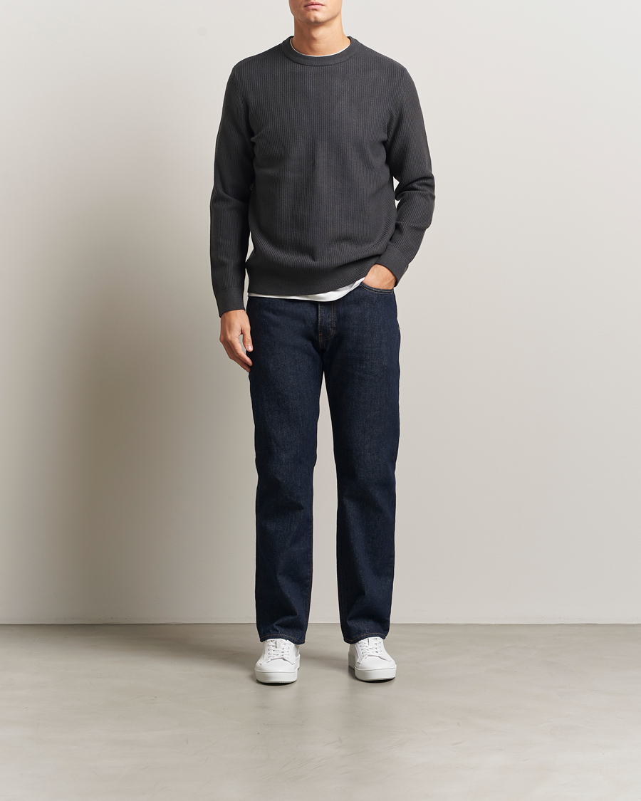 Homme | Pulls Et Tricots | Samsøe Samsøe | Dem Structured Knitted Crew Neck Black Oyster