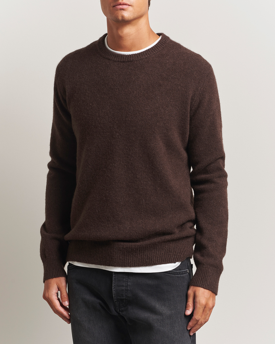 Heren | Truien | Samsøe Samsøe | Freddy Yak Crew Neck Sweater Black Coffee