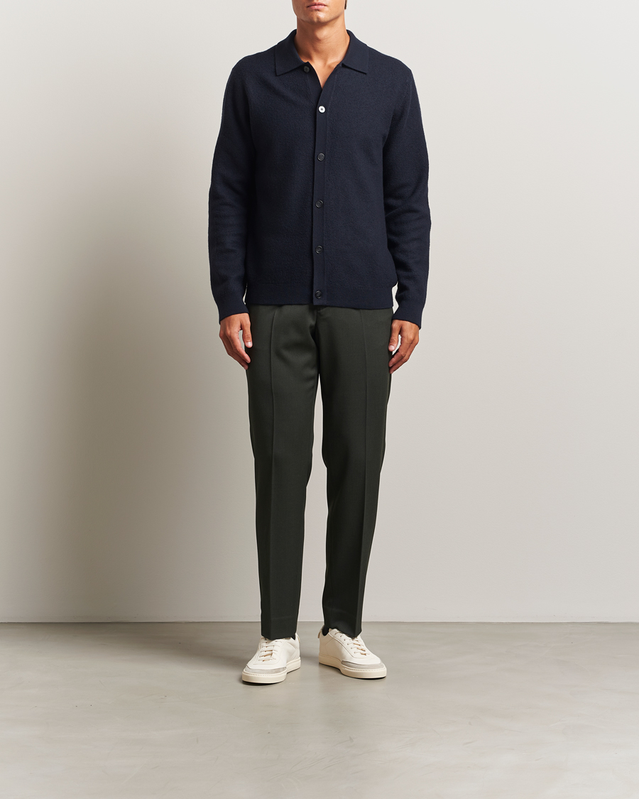 Homme | Pulls Et Tricots | Samsøe Samsøe | Richard Merino Knitted Cardigan Salute Navy