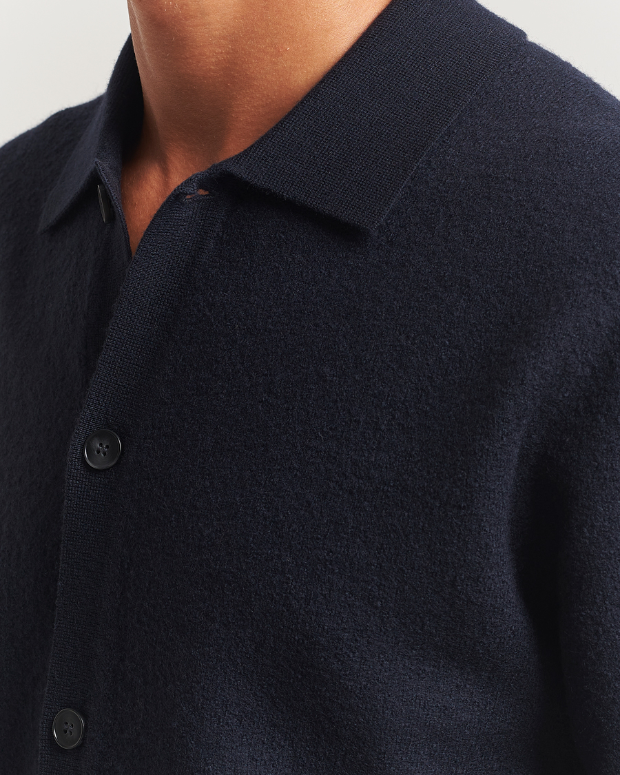 Homme | Pulls Et Tricots | Samsøe Samsøe | Richard Merino Knitted Cardigan Salute Navy