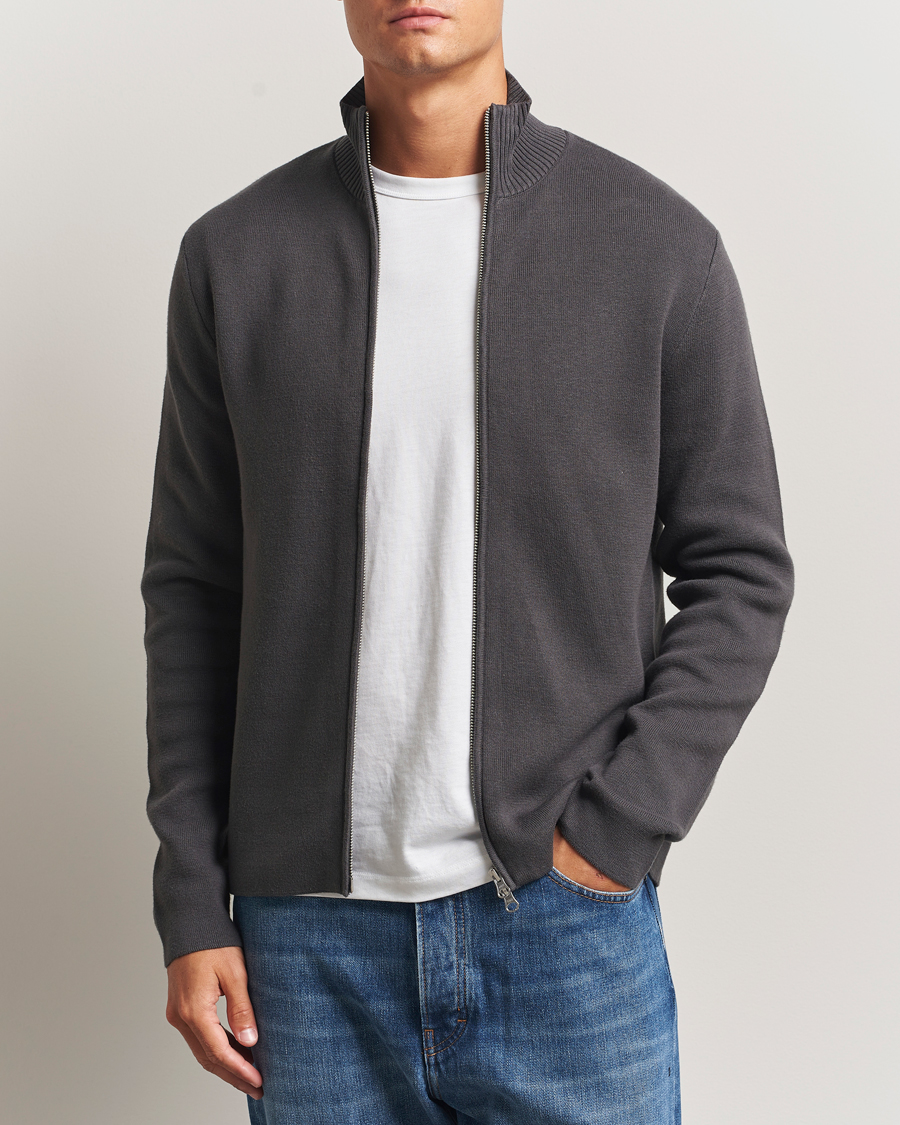 Homme | Pulls Et Tricots | Samsøe Samsøe | Niklas Full Zip Black Oyster