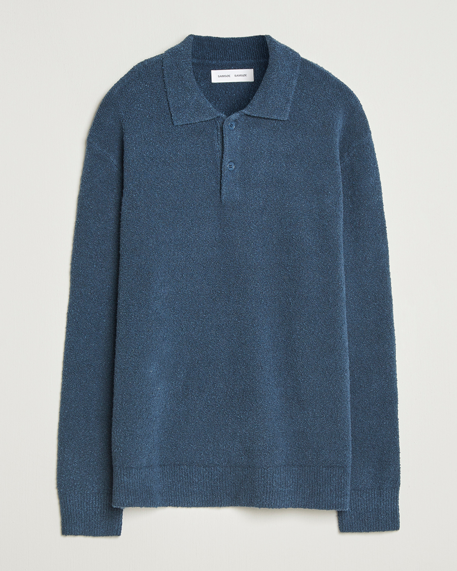 Heren | Truien | Samsøe Samsøe | Nino Knitted Polo Midnight Navy