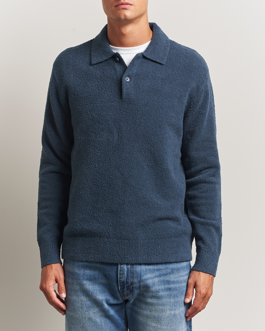Heren | Truien | Samsøe Samsøe | Nino Knitted Polo Midnight Navy