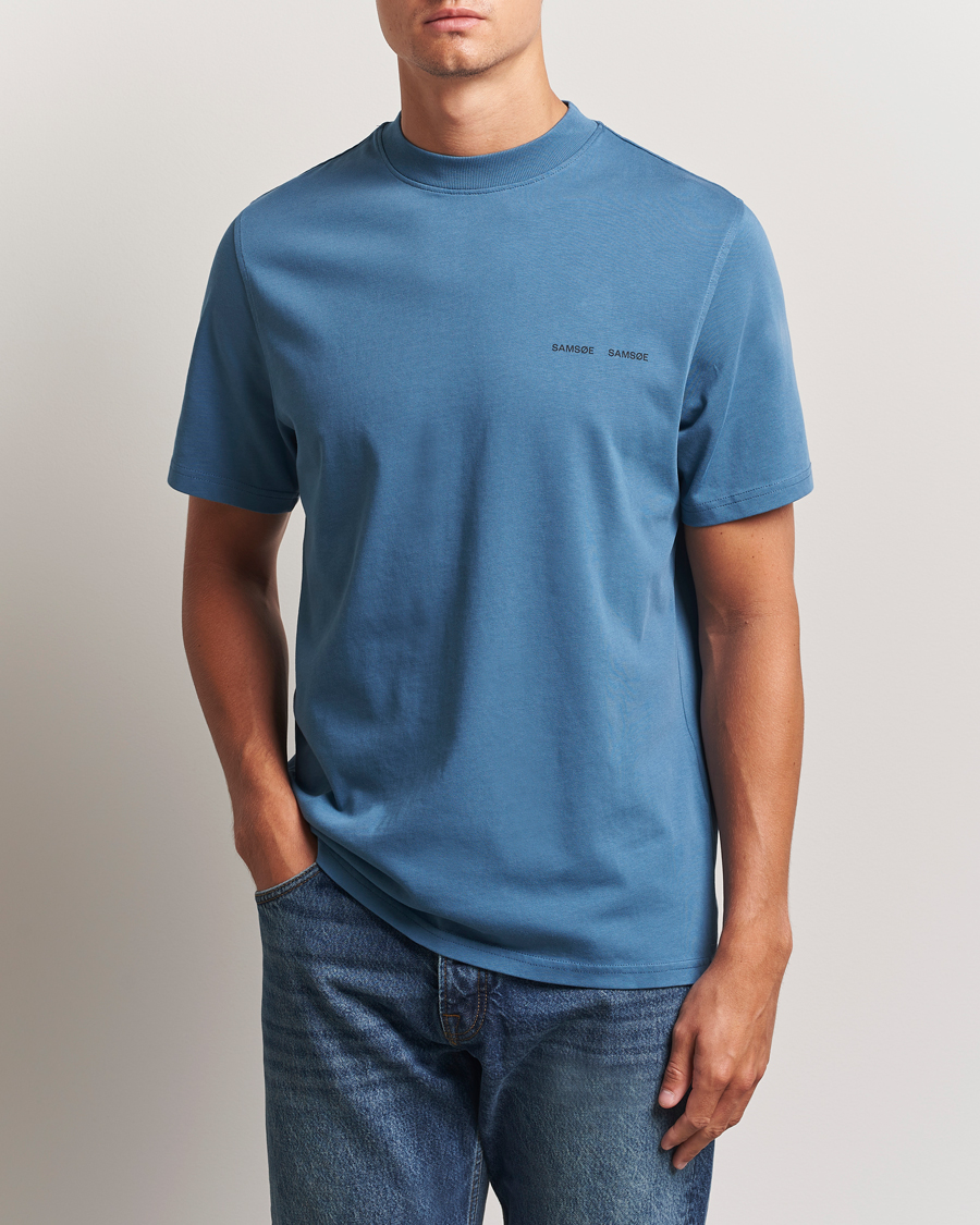 Homme | T-shirts | Samsøe Samsøe | Norsbro Crew Neck T-Shirt Stellar Blue
