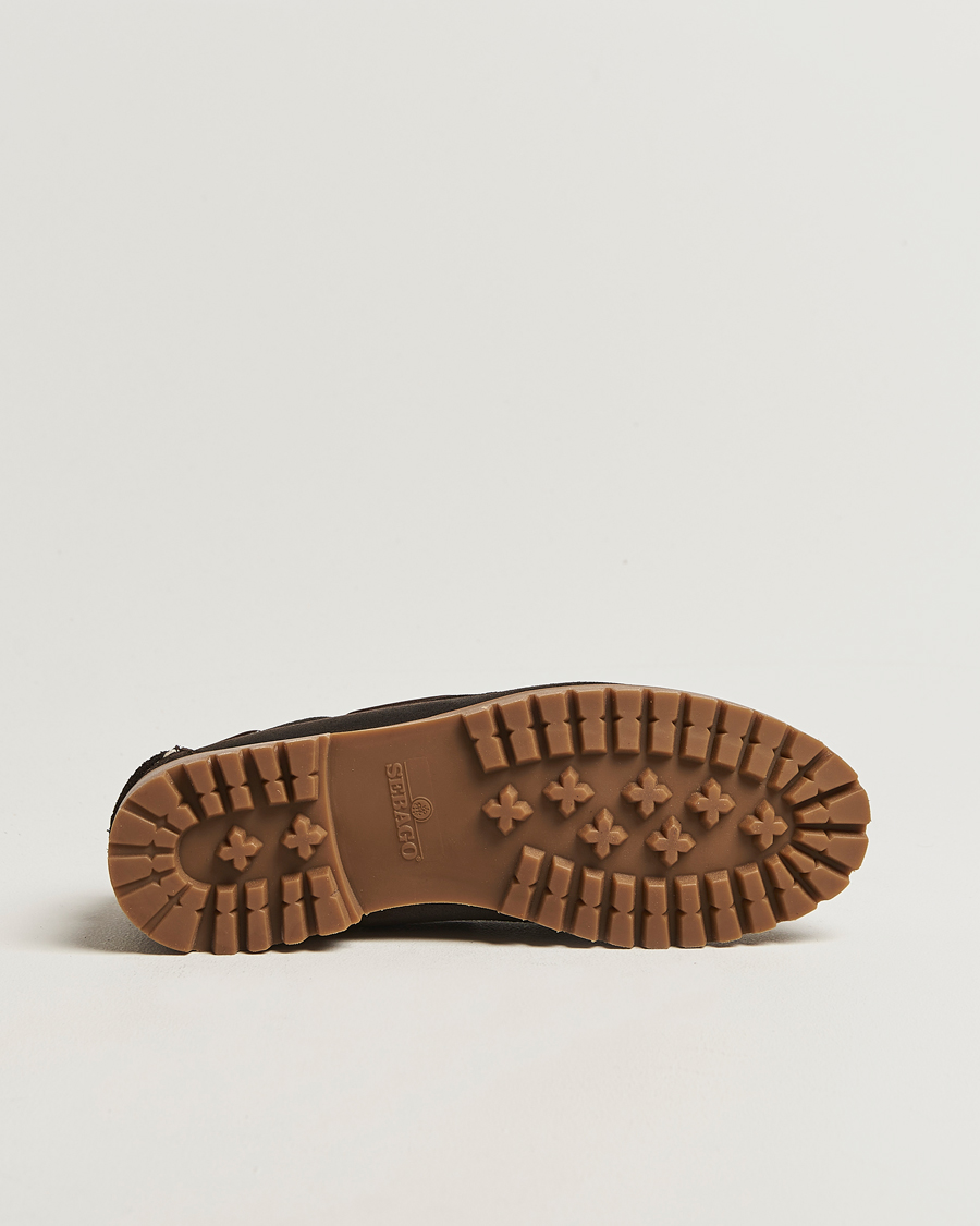 Homme | Loafers | Sebago | Acadia Waxed Suede Loafer Dark Brown