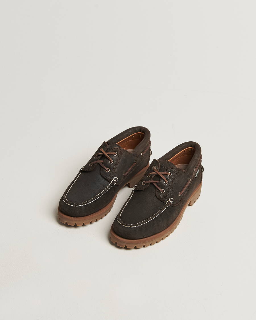 Homme | Loafers | Sebago | Acadia Waxed Suede Loafer Dark Brown