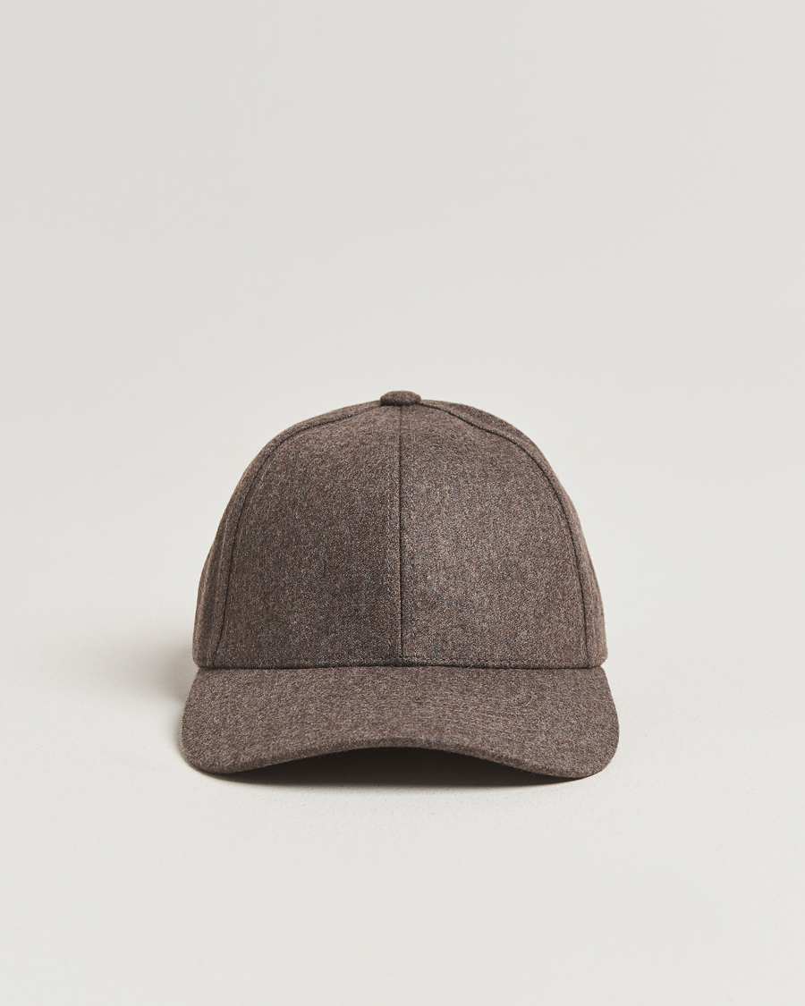 Heren | Hoeden en petten | Varsity Headwear | Flannel Baseball Cap Taupe Brown
