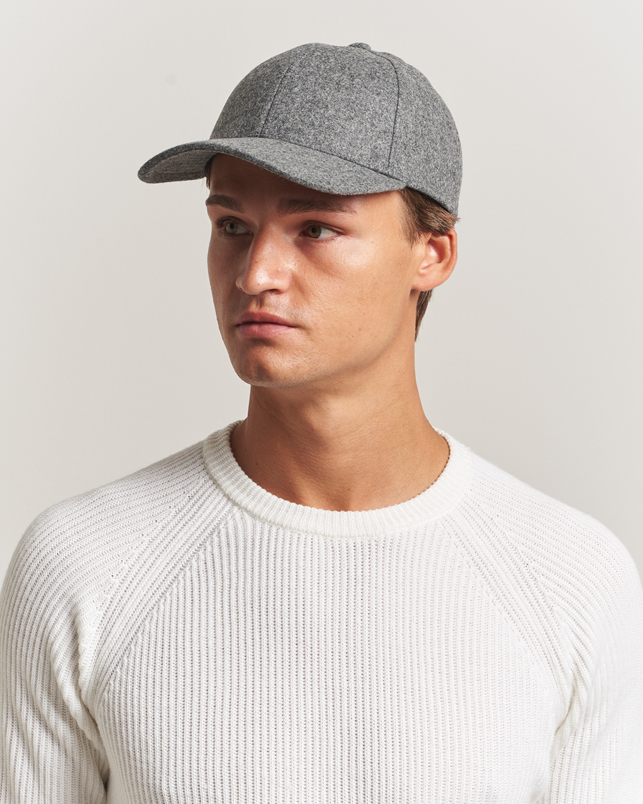 Homme | Bobs Et Casquettes | Varsity Headwear | Flannel Baseball Cap Granite Grey