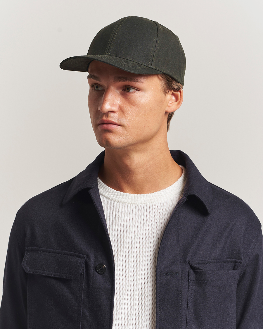 Homme | Bobs Et Casquettes | Varsity Headwear | Oilskin Baseball Cap Ivy Green