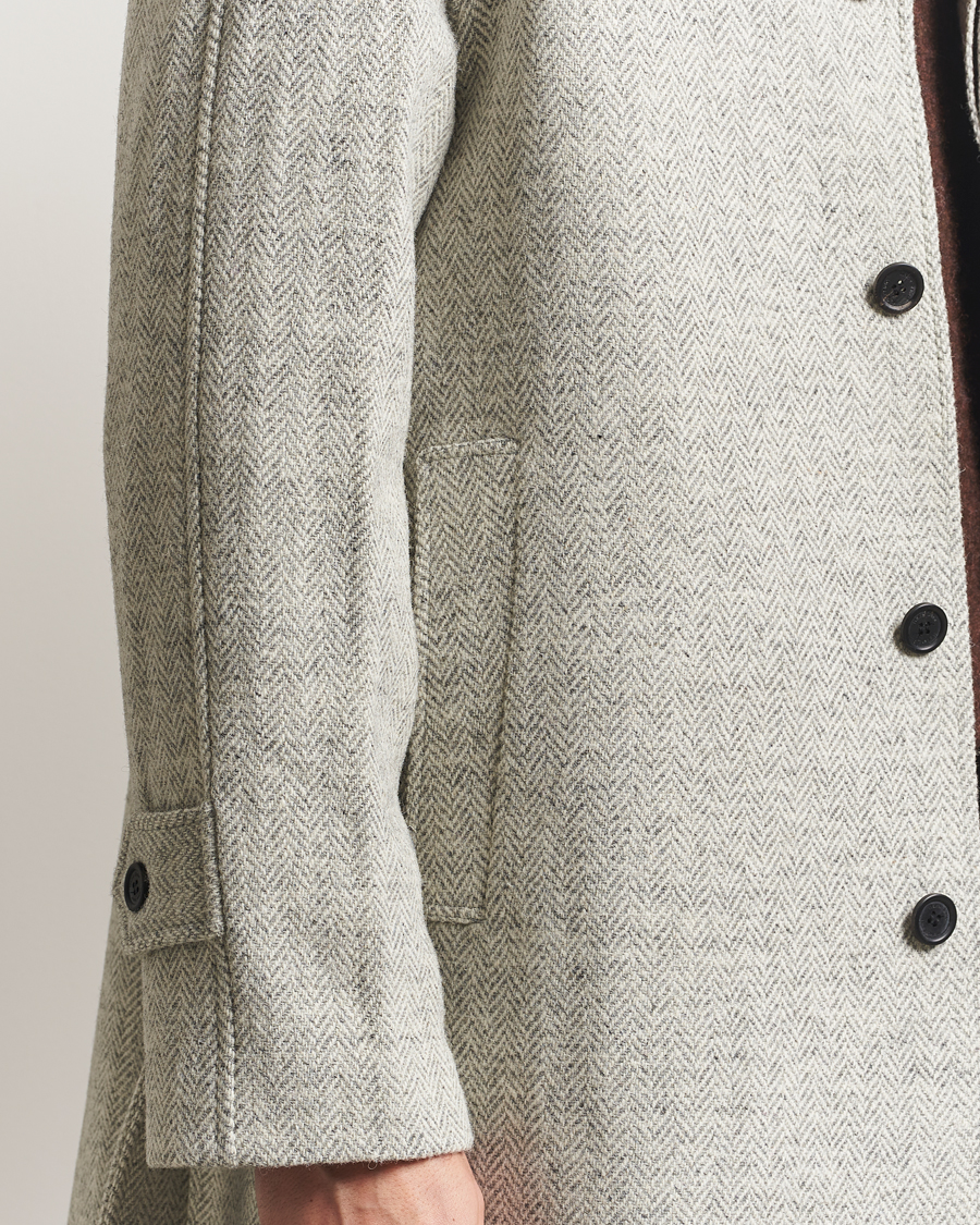 Heren | Jassen | Walker Slater | Watson Harris Tweed Herringbone Coat Light Grey