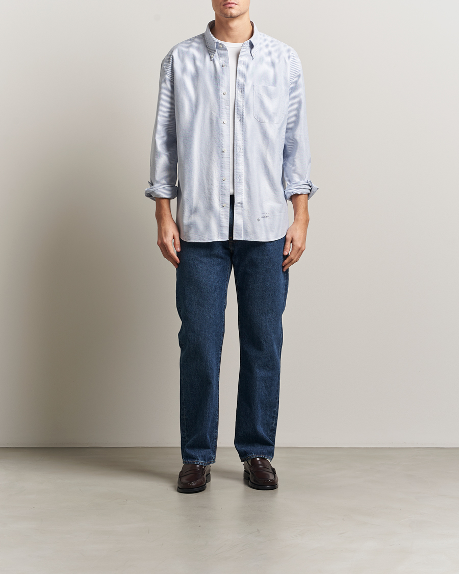 Heren | Overhemden | GANT 240 Mulberry Street | Relaxed Fit US Striped Oxford Shirt Blue Water