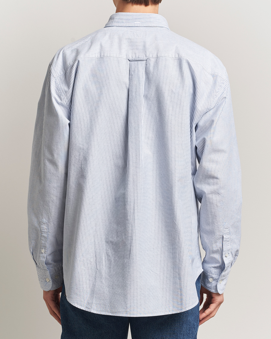 Heren | Overhemden | GANT 240 Mulberry Street | Relaxed Fit US Striped Oxford Shirt Blue Water