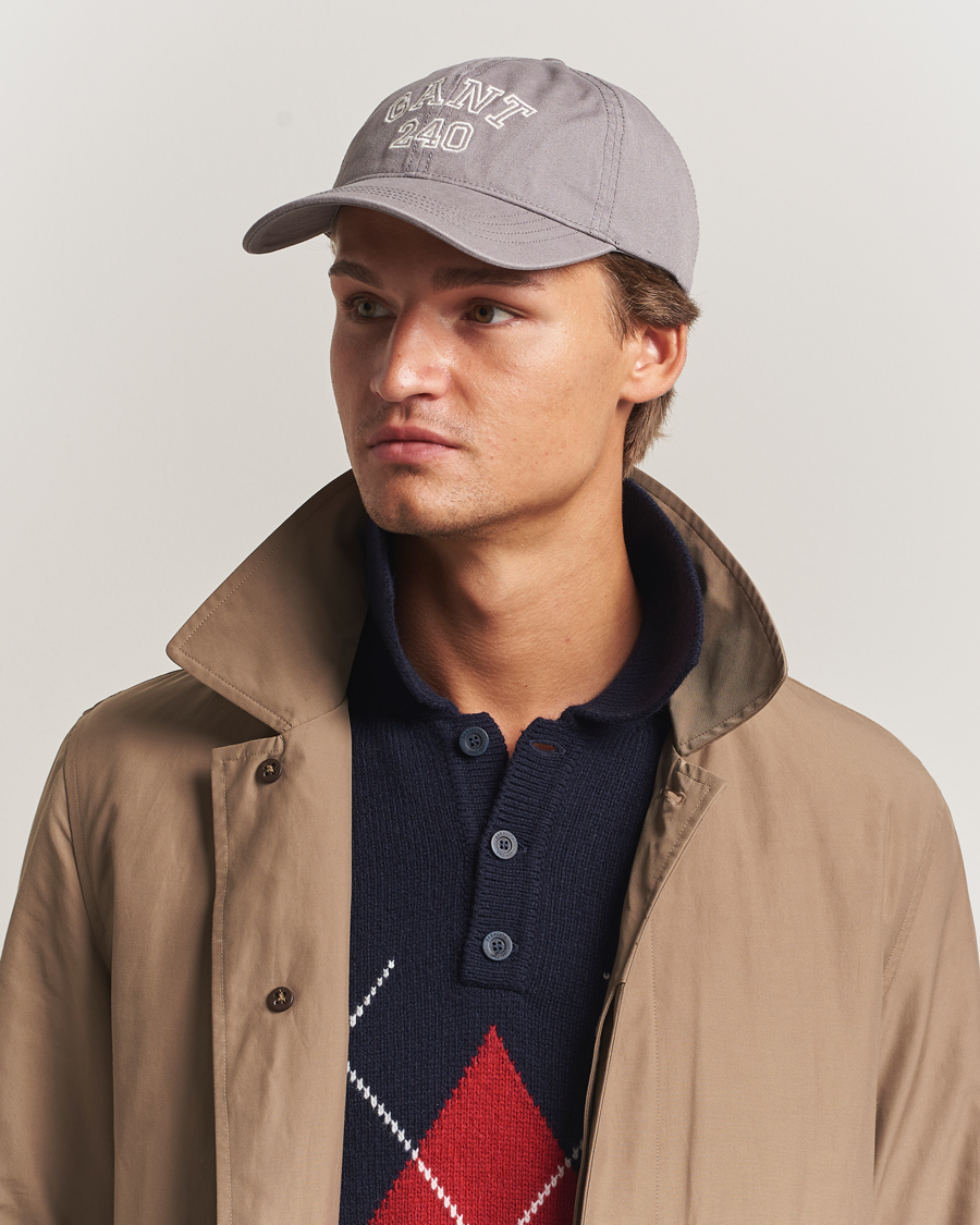 Homme | Bobs Et Casquettes | GANT 240 Mulberry Street | Washed Canvas Cap Steel Grey