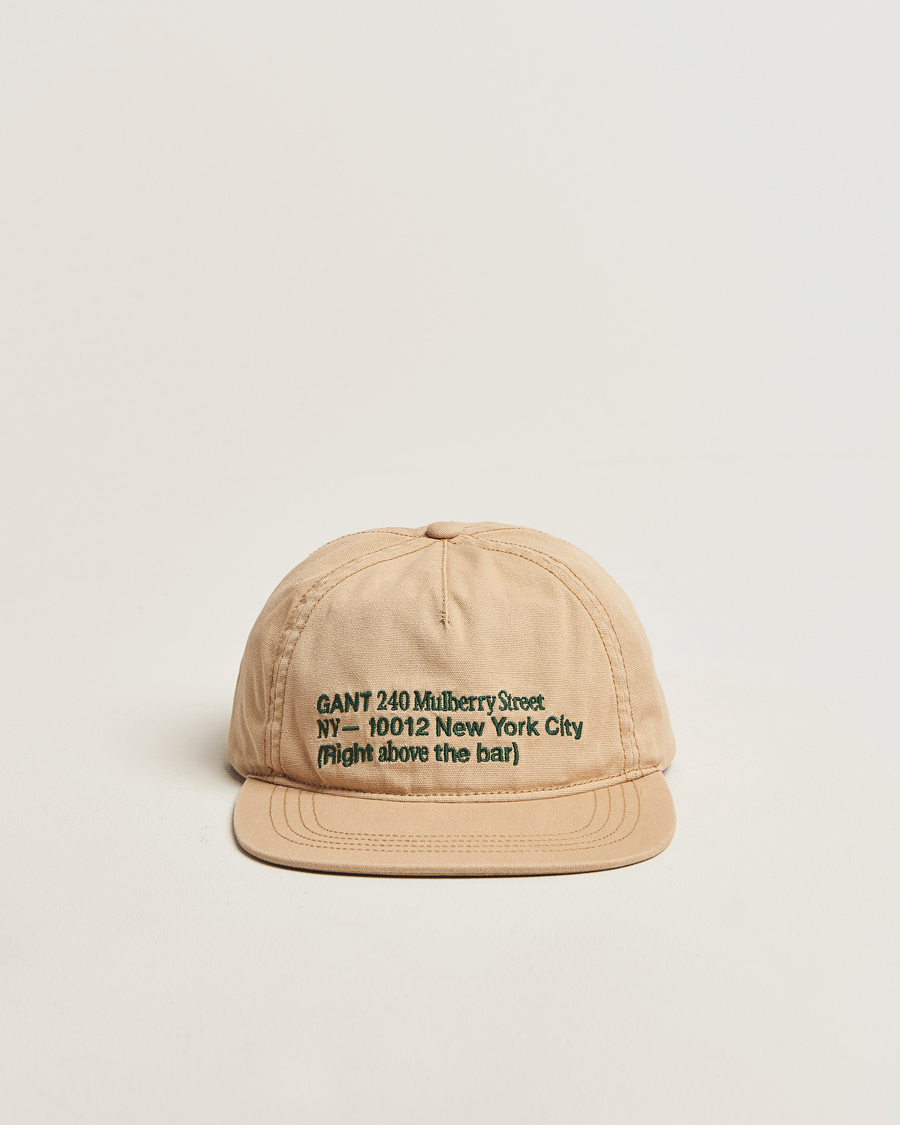 Homme | Bobs Et Casquettes | GANT 240 Mulberry Street | Canvas Cap Light Taupe