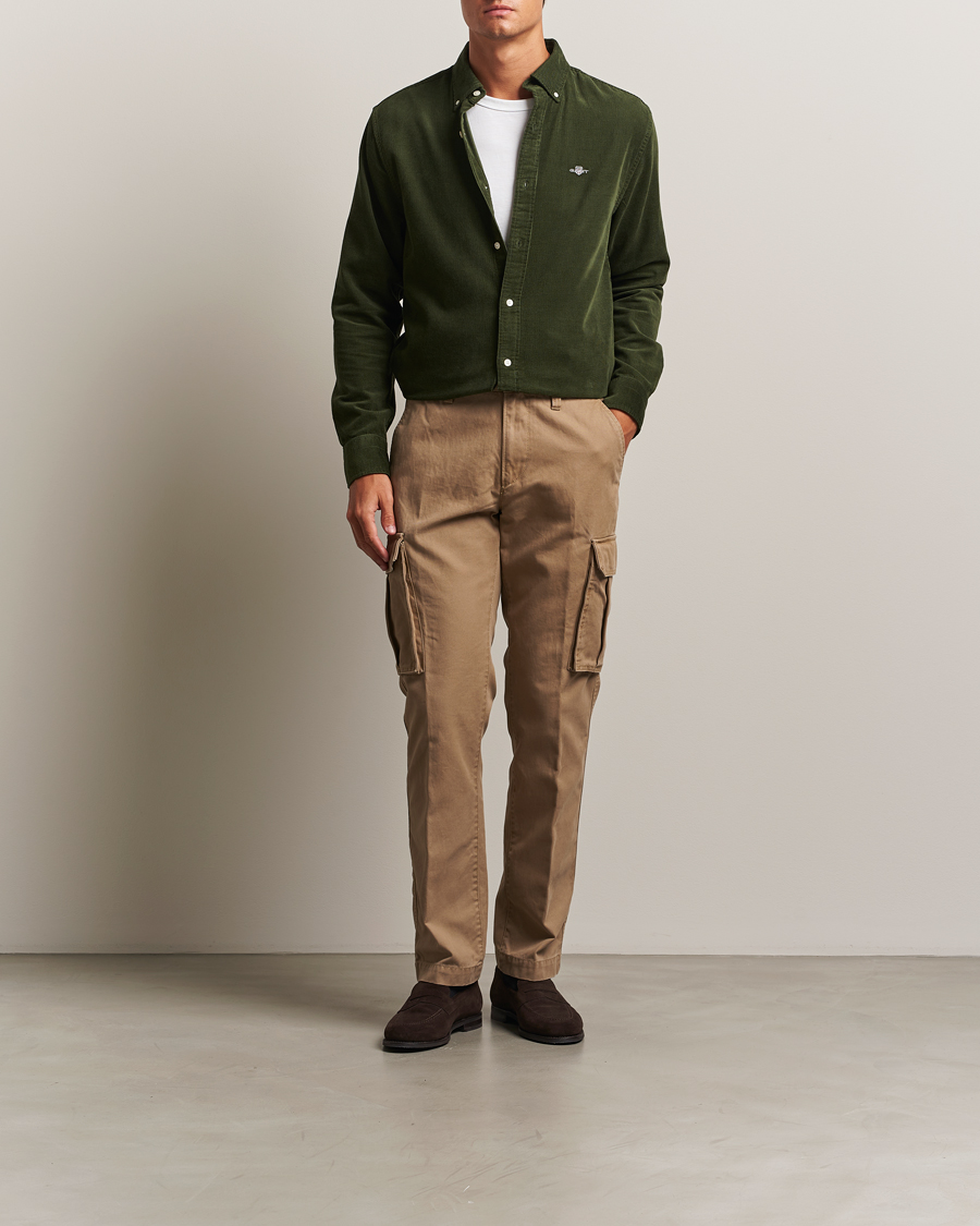 Homme | Pantalons | Gant | Regular Fit Cotton Twill Cargo Pants Light Taupe