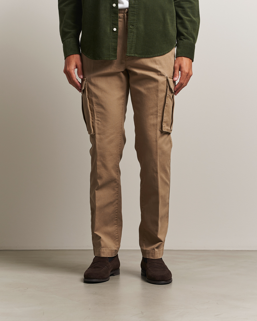 Homme | Pantalons | Gant | Regular Fit Cotton Twill Cargo Pants Light Taupe