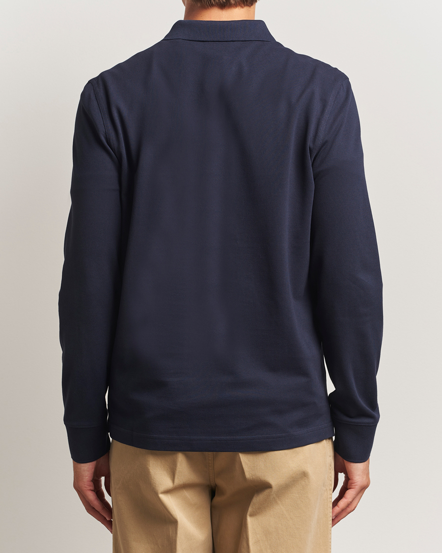 Heren | Polo's | GANT | Regular Shield Long Sleeve Polo Evening Blue