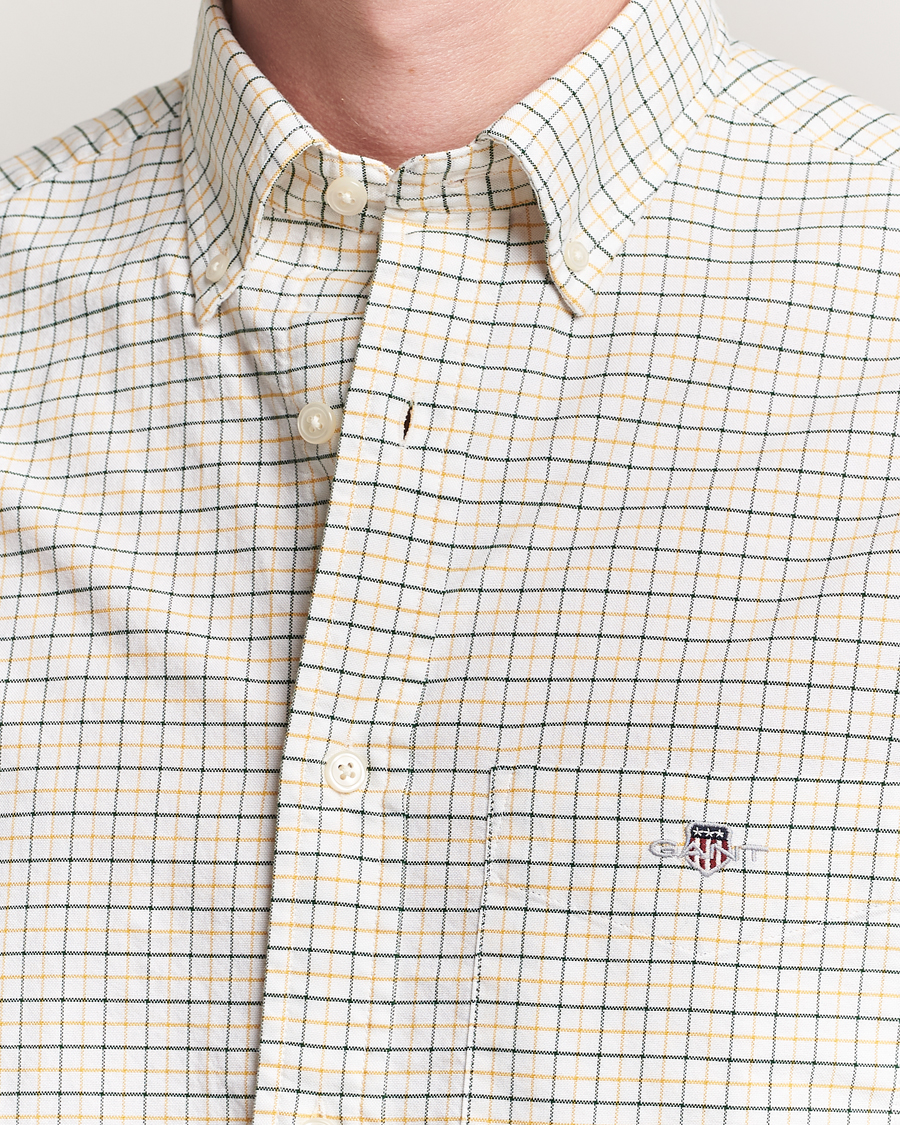 Heren | Overhemden | GANT | Regular Fit Classic Checked Oxford Shirt Forest Green