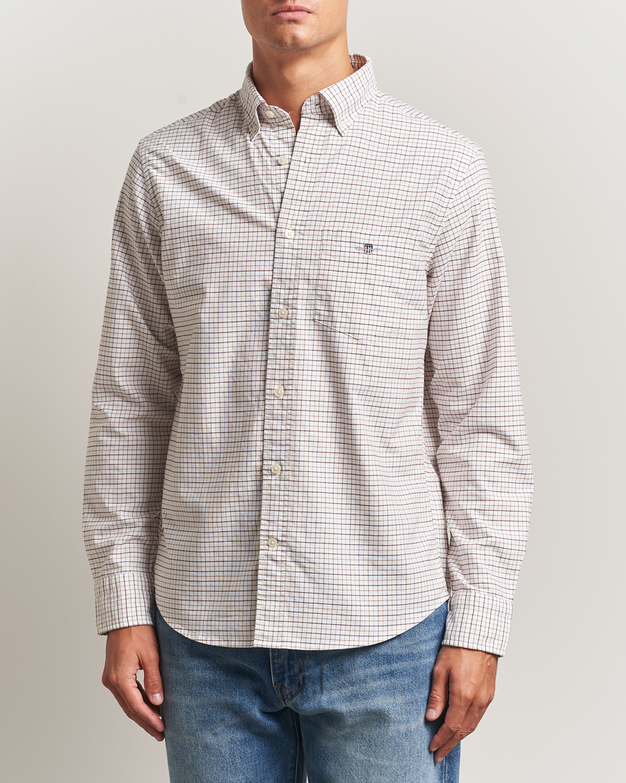 Heren | Overhemden | GANT | Regular Fit Classic Checked Oxford Shirt Plumped Red