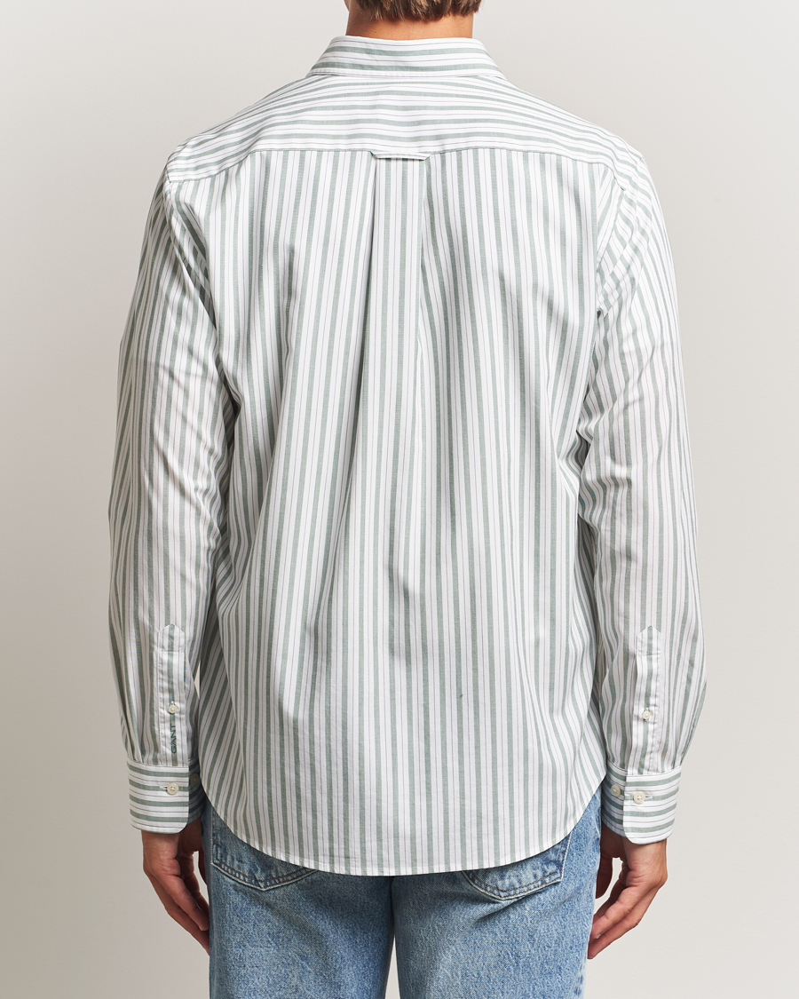 Heren | Overhemden | GANT | Regular Fit Poplin Striped Shirt Forest Green