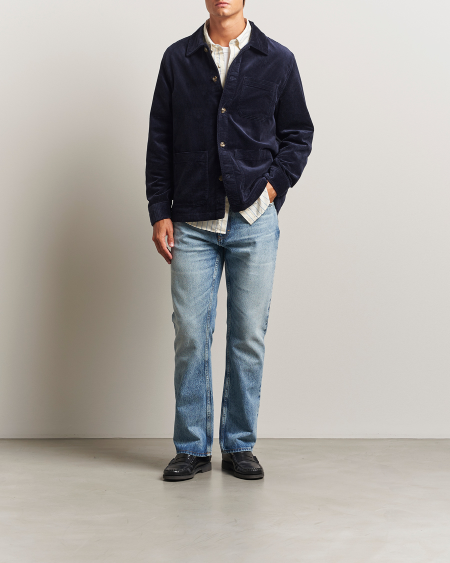 Homme | Chemises | GANT | Regular Fit Corduroy Overshirt Evening Blue