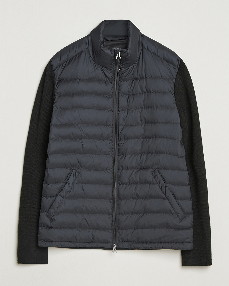 Heren | Jassen | GANT | Mixed Media Hybrid Jacket Black