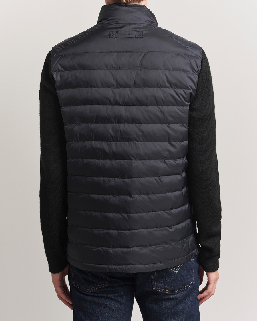 Heren | Jassen | GANT | Mixed Media Hybrid Jacket Black