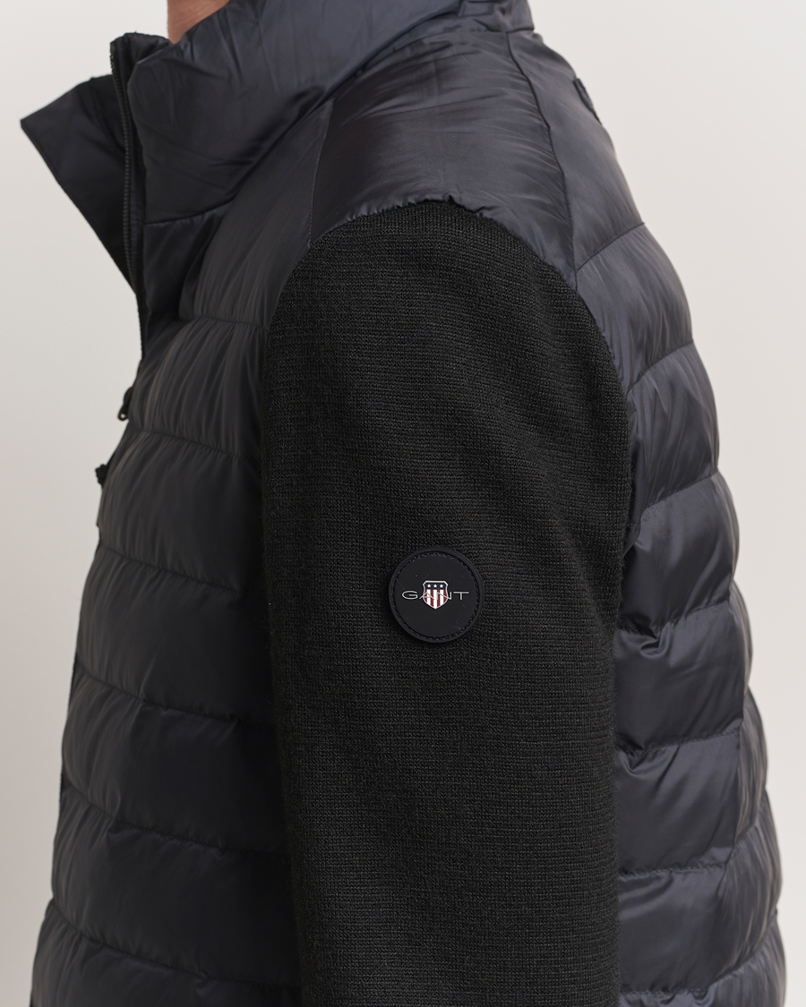 Heren | Jassen | GANT | Mixed Media Hybrid Jacket Black