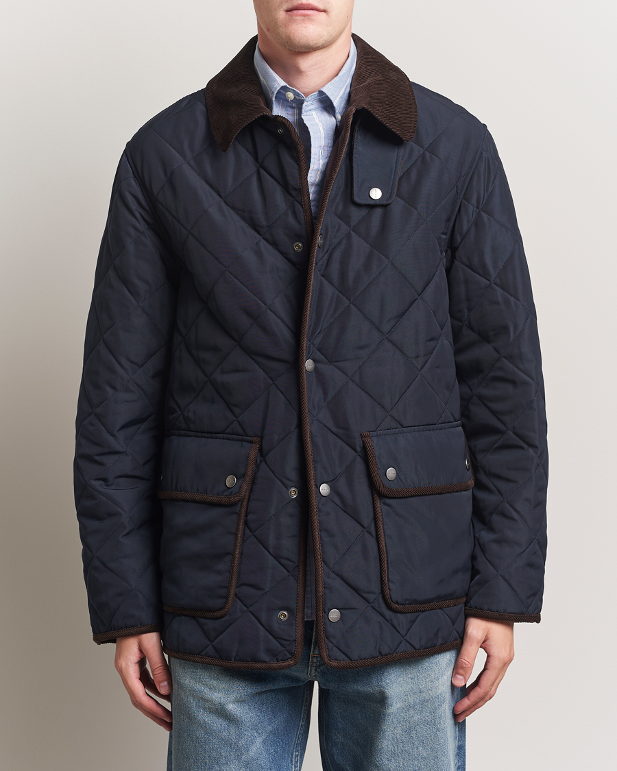 Homme | Manteaux Et Vestes | GANT | Quilted Fleece Jacket Evening Blue