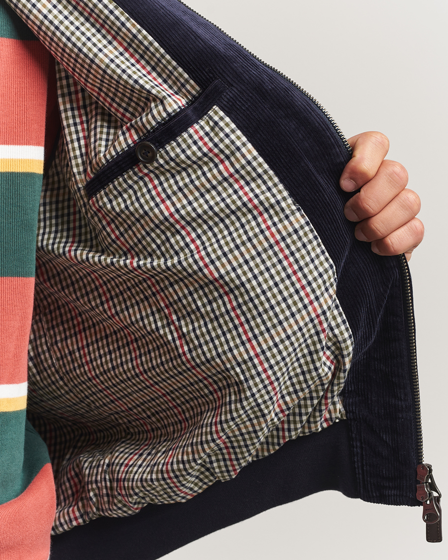 Heren | Jassen | Gant | Corduroy Harrington Jacket Evening Blue