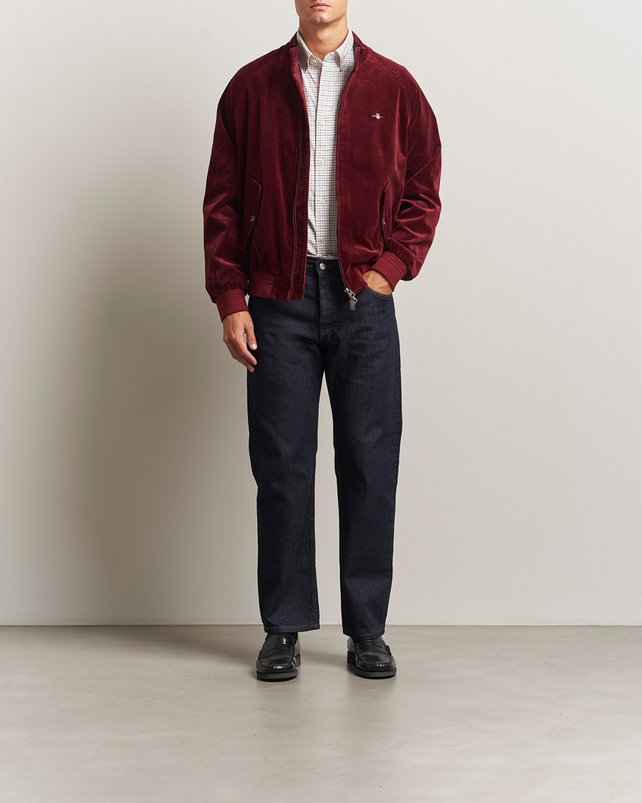 Homme | Manteaux Et Vestes | Gant | Corduroy Harrington Jacket Plumped Red