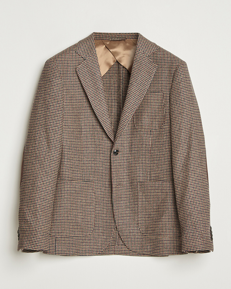 Heren | Blazers | GANT | Wool Houndstooth Blazer Light Taupe