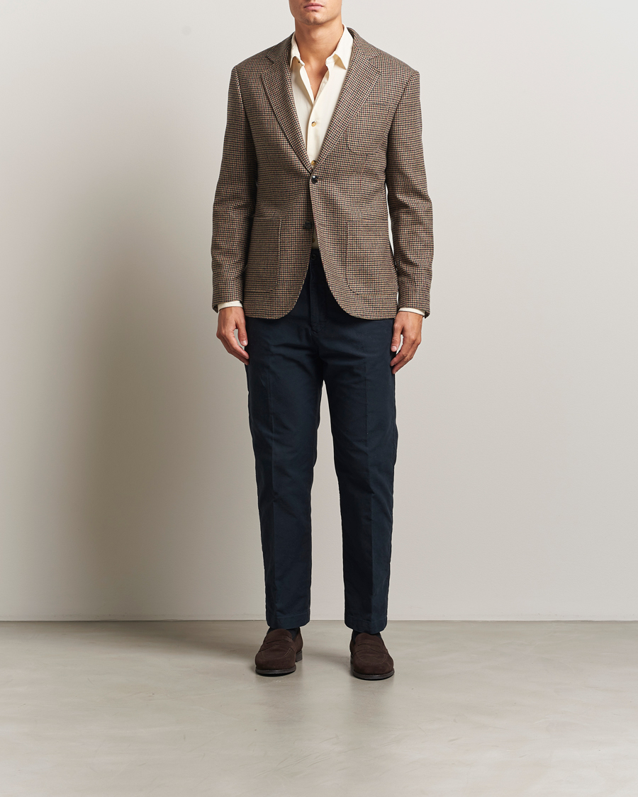 Heren | Blazers | GANT | Wool Houndstooth Blazer Light Taupe