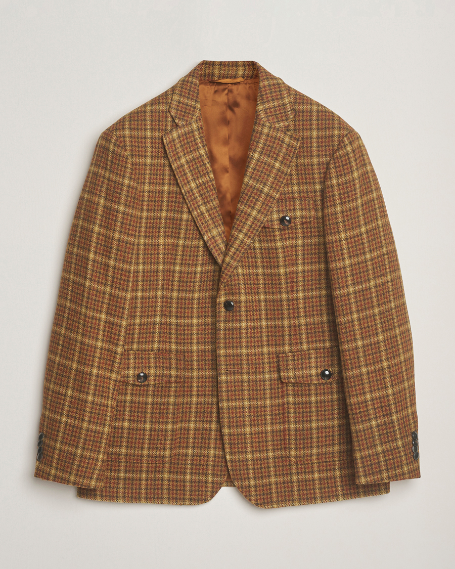Heren | Blazers | Gant | Checked Tweed Blazer Peanut Butter