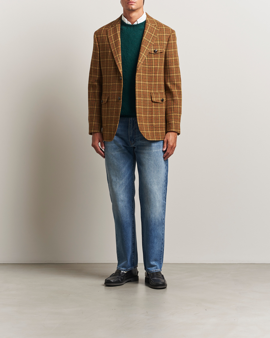 Heren | Blazers | Gant | Checked Tweed Blazer Peanut Butter