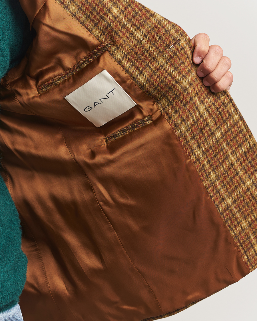 Homme | Blazers | GANT | Checked Tweed Blazer Peanut Butter