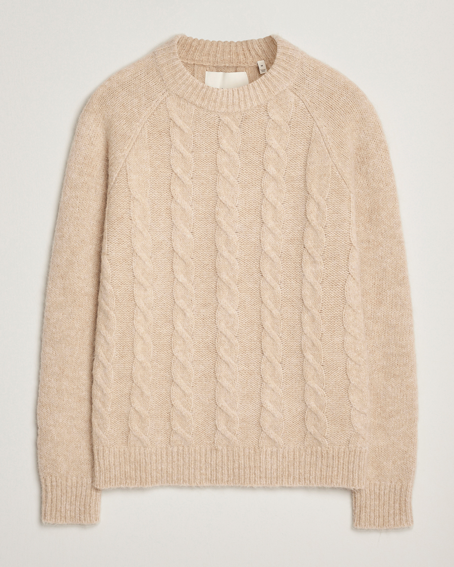 Heren | Truien | GANT | Alpaca/Lambswool Cable Crew Neck Seed Melange