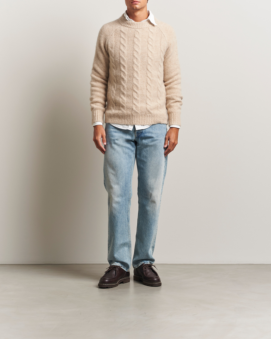 Heren | Truien | GANT | Alpaca/Lambswool Cable Crew Neck Seed Melange