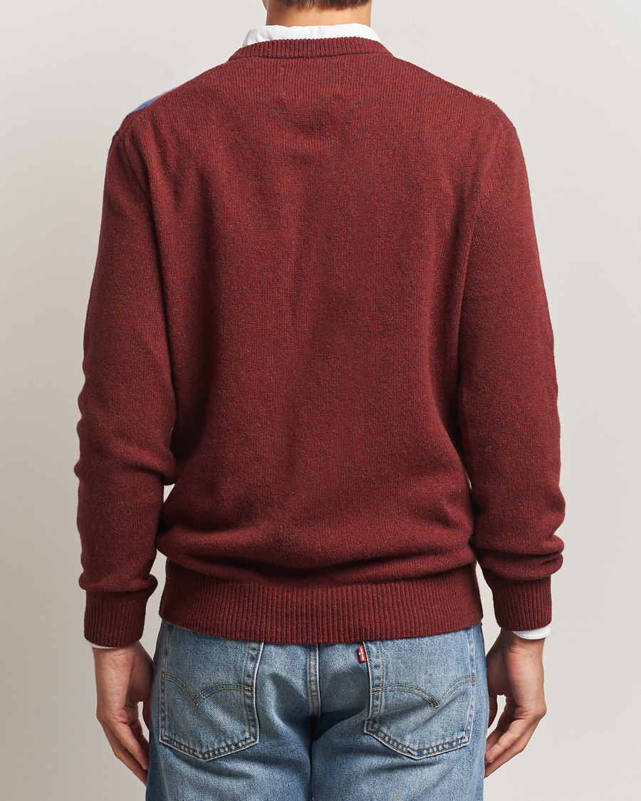 Homme | Pulls Et Tricots | Gant | Lambswool Argyle Knitted Crew Neck Winter Wine