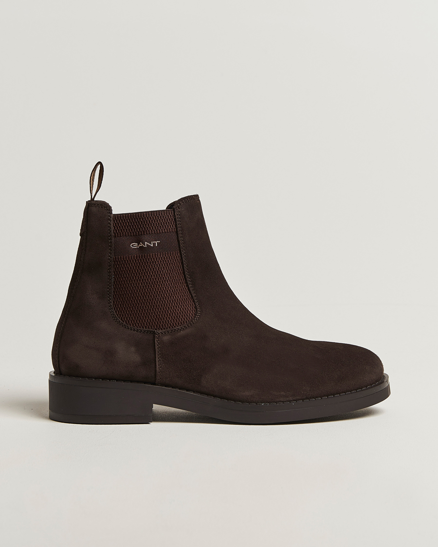 Heren | Laarzen | GANT | Prepdale Suede Chelsea Boot Espresso Brown