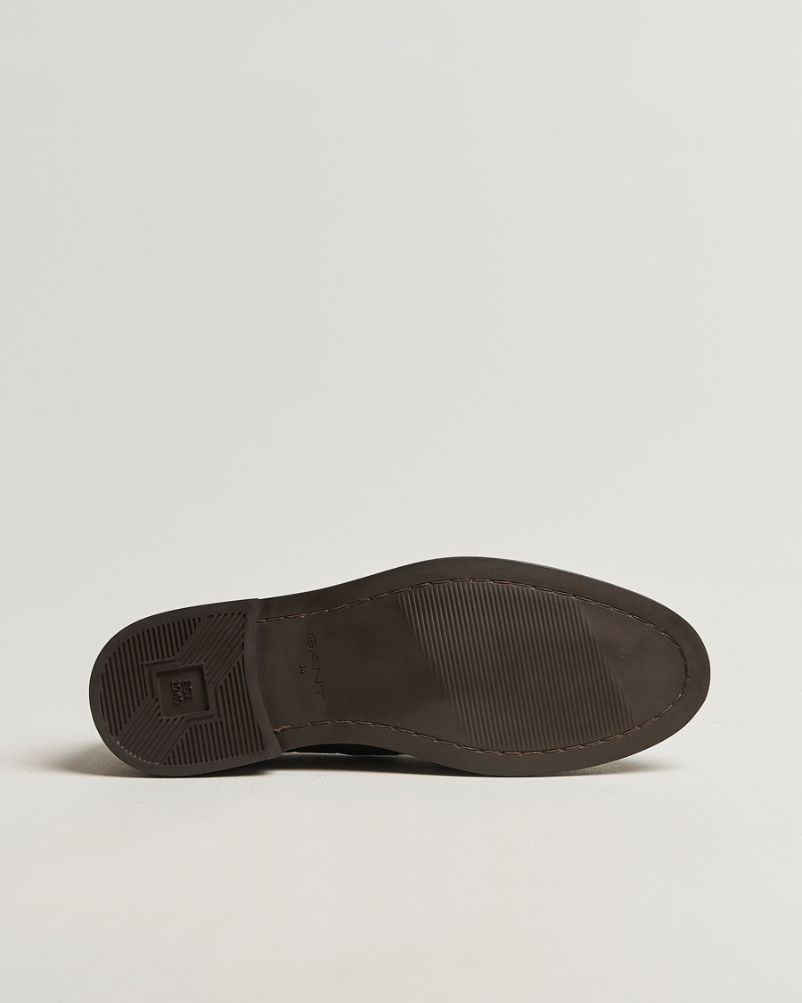 Homme | Loafers | GANT | Lozham Suede Tassle Loafer Dark Brown
