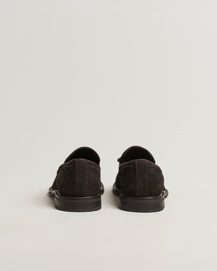 Homme | Loafers | GANT | Lozham Suede Tassle Loafer Dark Brown